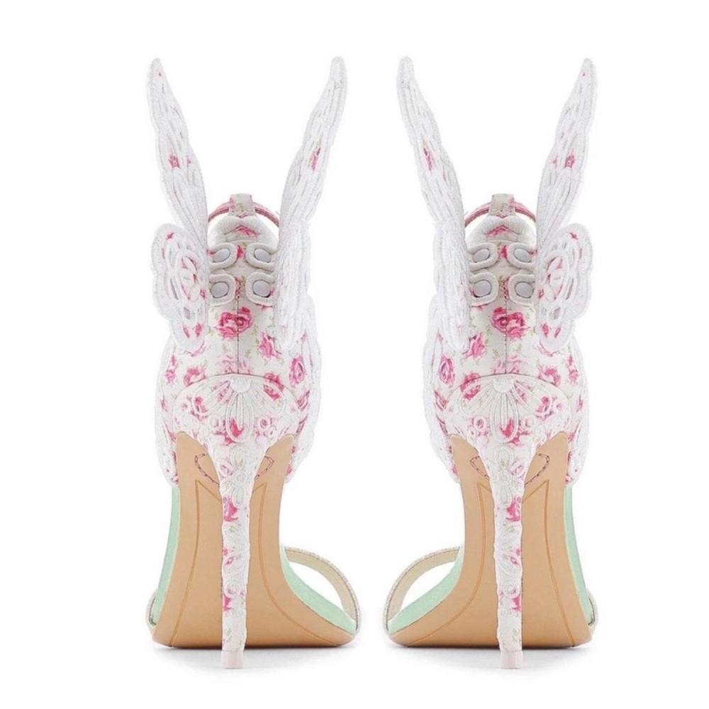 Sophia Webster x LoveShackFancy Women’s Chiara Butterfly Heels Sandals NEW Sz 7 - Picture 6 of 10